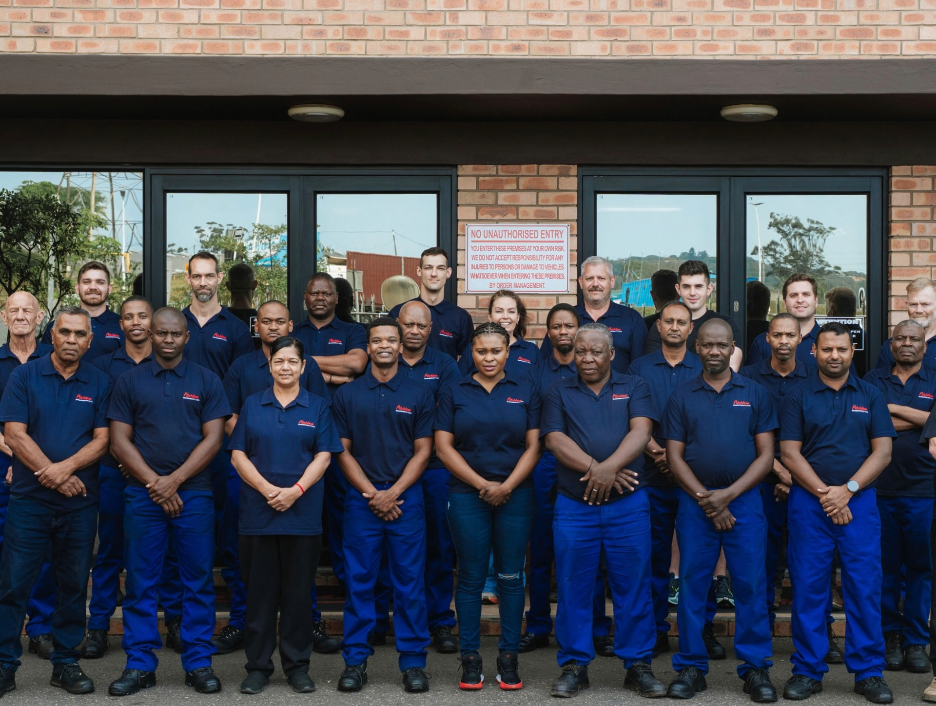 Pitchline Engineering team outside the Pinetown factory